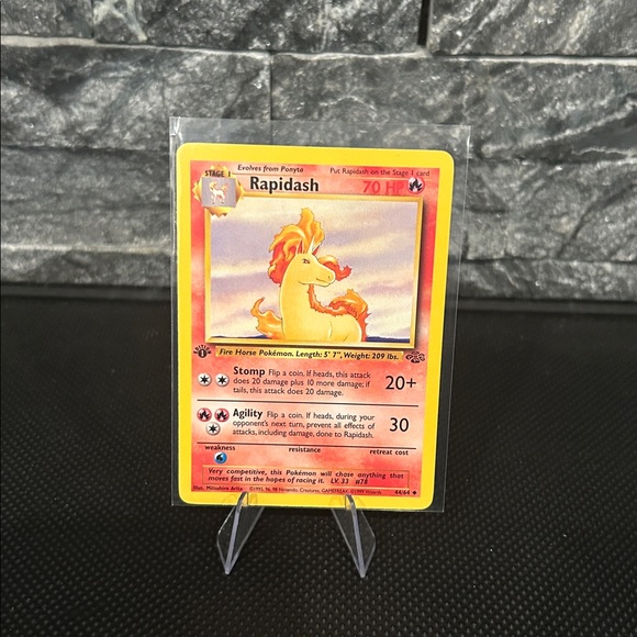 Pokemon Other - Pokemon Rapidash 1st Edition 44/64 Vintage Card from the Jungle Set (1999) M/NM
